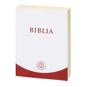 Biblia - RÚF közepes, kartonált, fehér-bordó