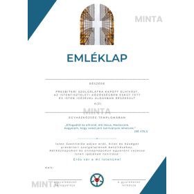 Emléklap új presbiterek részére