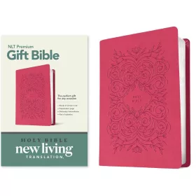   Premium Gift Bible NLT (Red Letter, Leatherlike, Very Berry Pink Vines