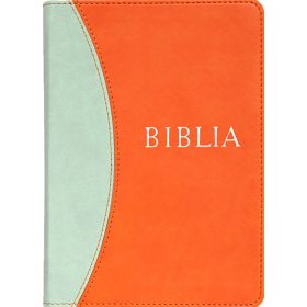  Biblia – Revideált új fordítás (közepes, puhatáblás) – világoszöld-narancs